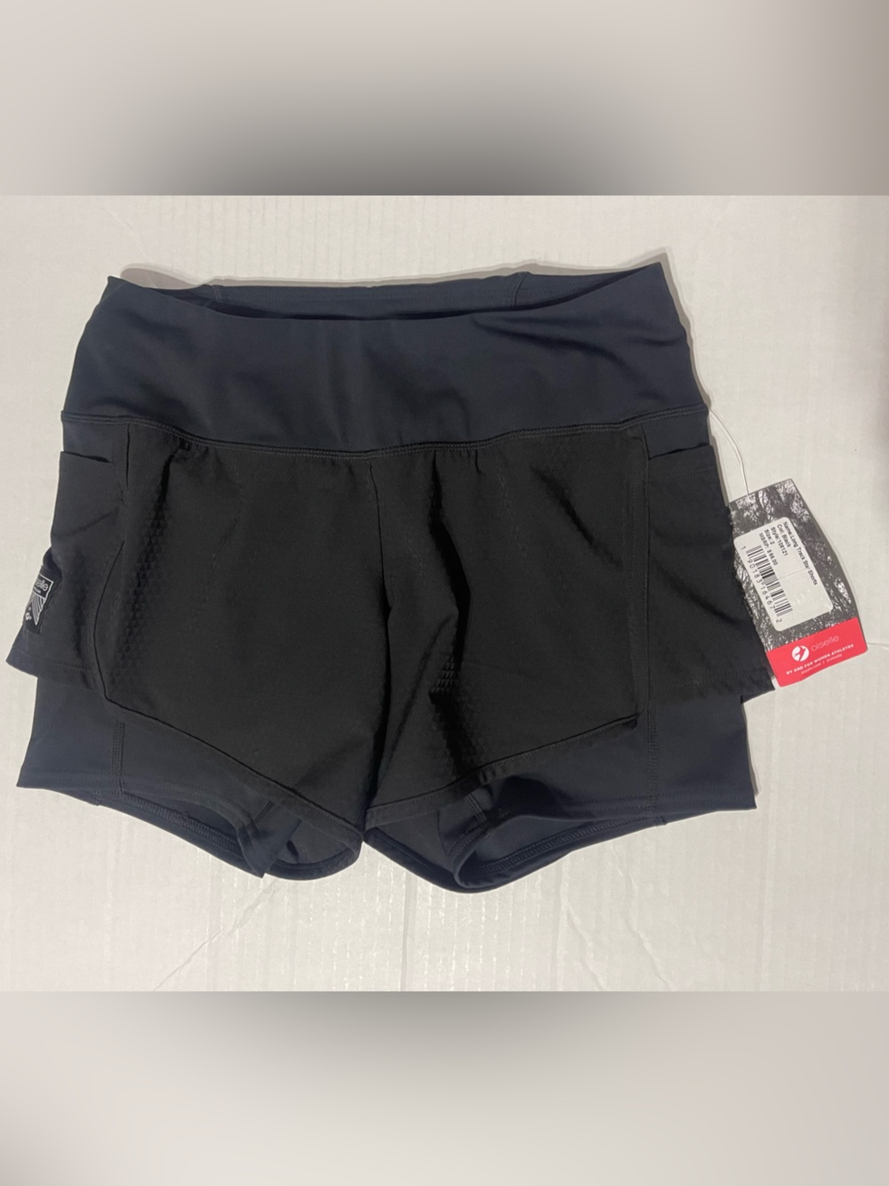 Oiselle Long Track Star Shorts - Size 2 - Black - NWT